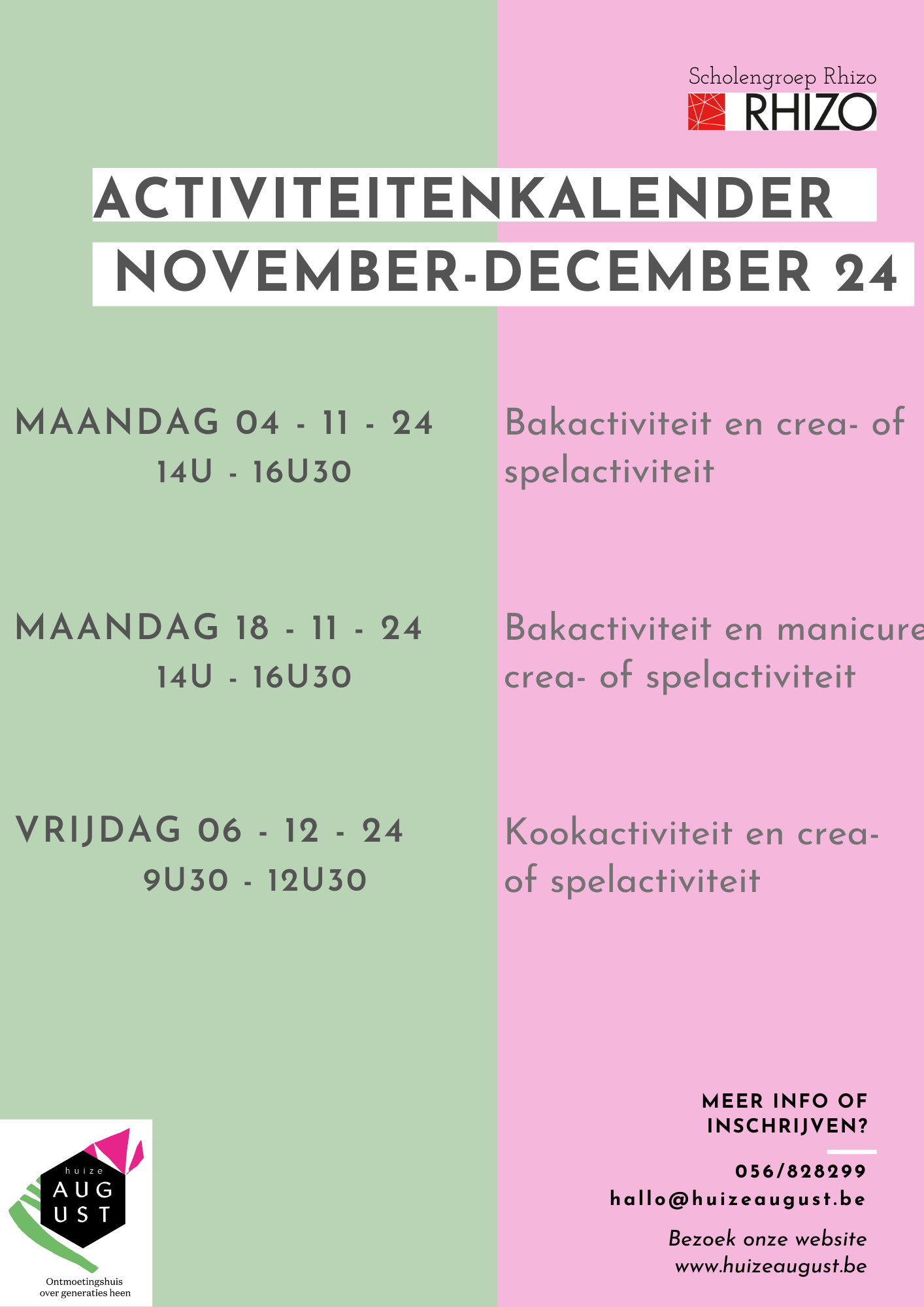 Kalender november-december